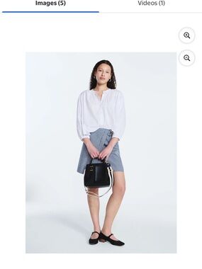 Gingham Wrap Mini Skirt in Blue